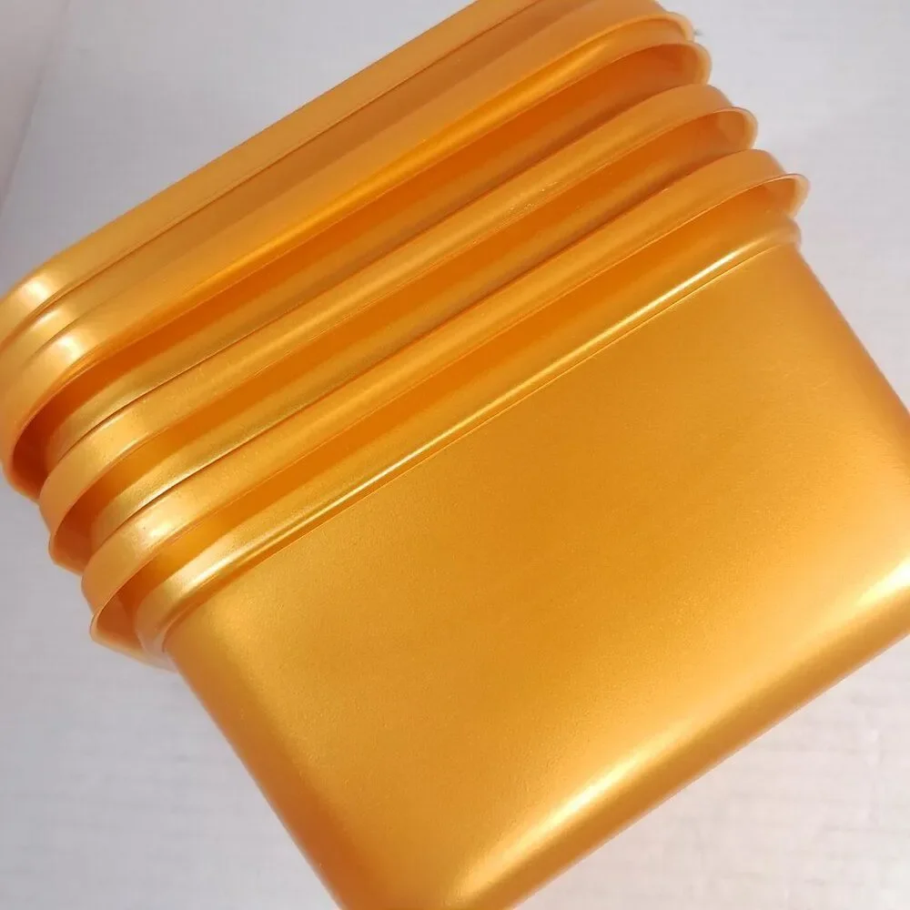 Ziploc‎ plastic Containers Gold Medium Square 5 cup x3 Limited Edition Holiday